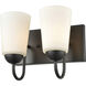 Ivey Lake 2 Light 10 inch Matte Black Vanity Light Wall Light